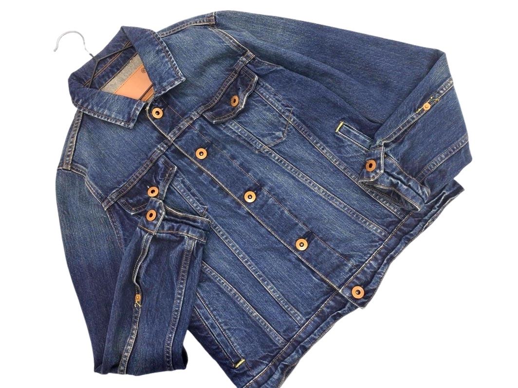 earth music&ecology アースミュージック&エコロジー USED加工 Gジャン デニム ジャケット sizeM/青 ◇■ ☆ fia9 レディース拍卖