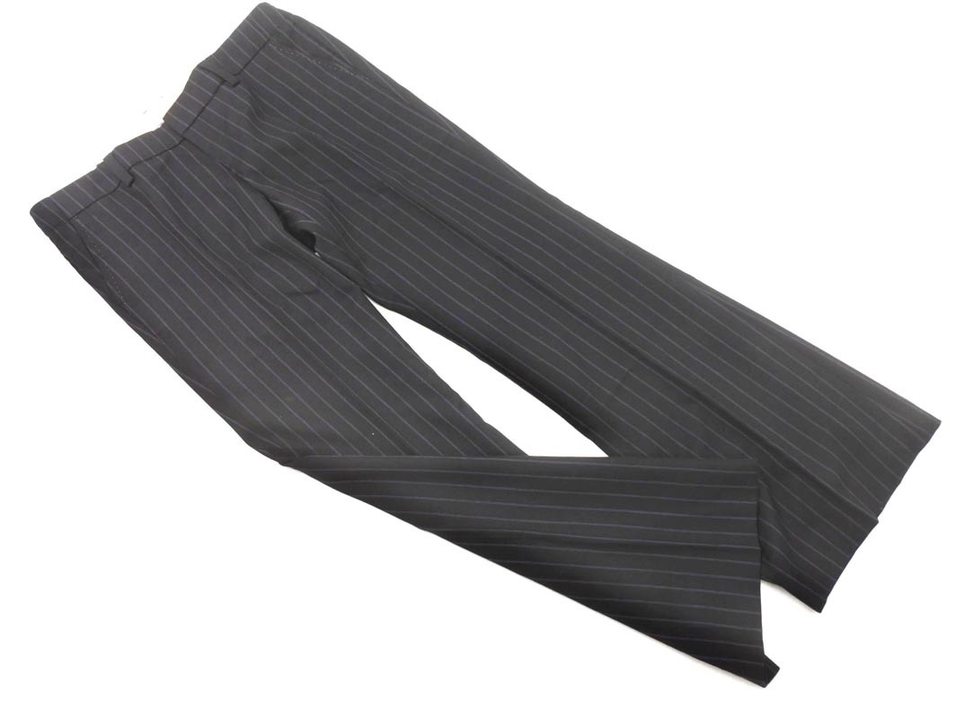 INED イネド ウール混 ストライプ パンツ size11/黒 ◇■ ☆ fib0 レディース拍卖