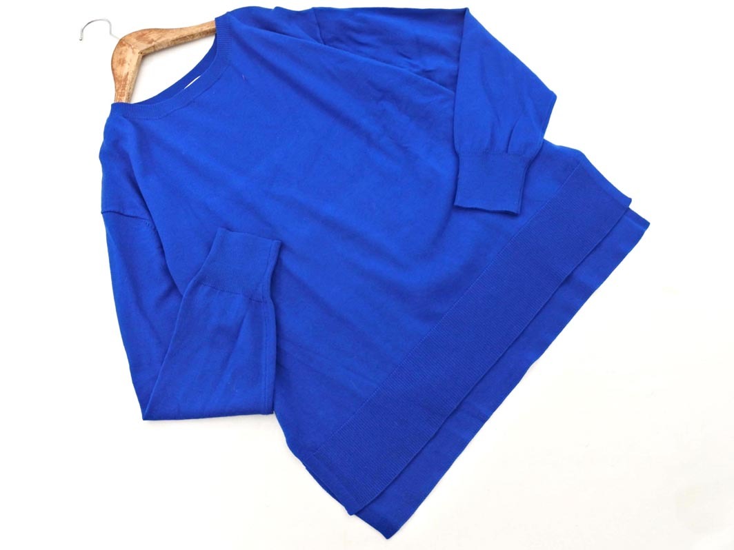 OPAQUE オペーク ボートネック ニット セーター sizeM/青 ◇■ ☆ fib1 レディース拍卖