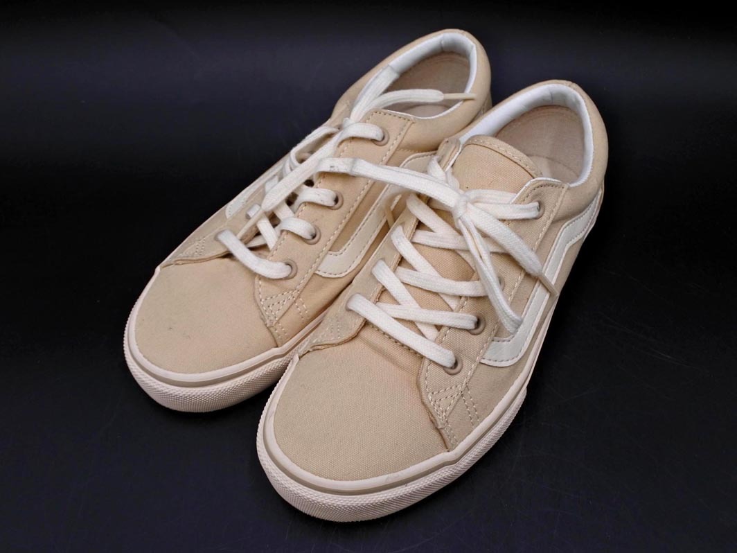 VANS バンズ ローカット スニーカー size24/ベージュ ■■ ☆ fib6 メンズ拍卖