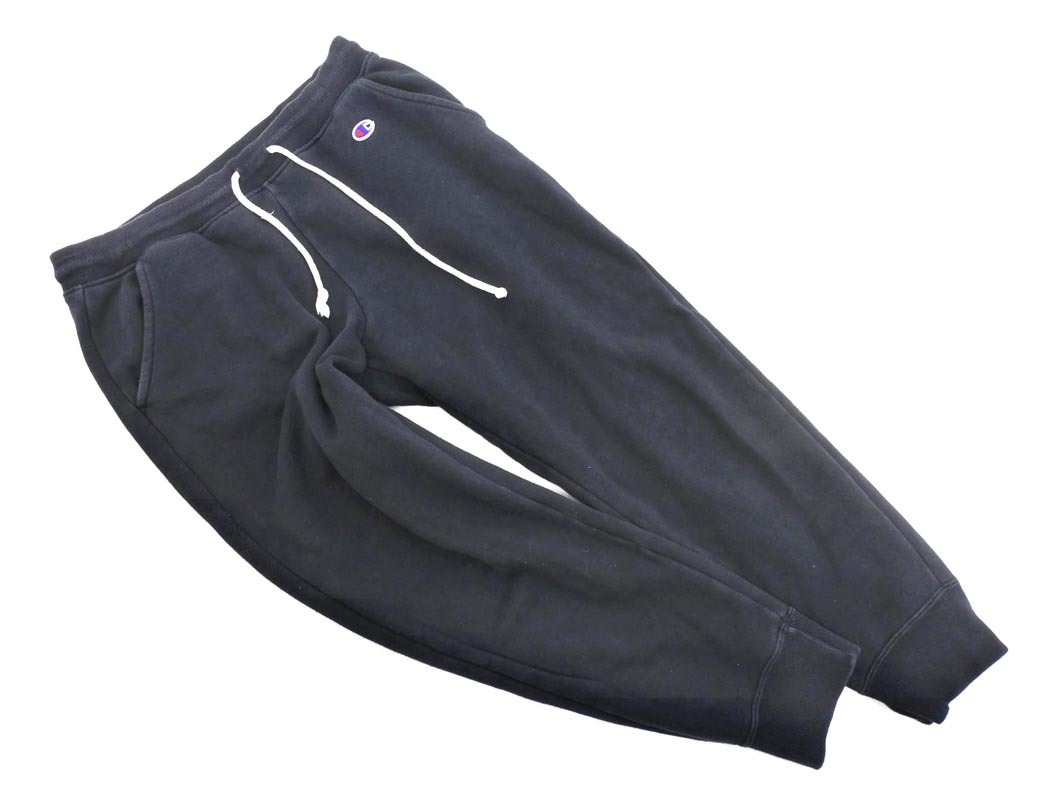 Champion チャンピオン ロゴ 刺 クロップド パンツ sizeL/黒 ◇■ ☆ fib7 レディース拍卖