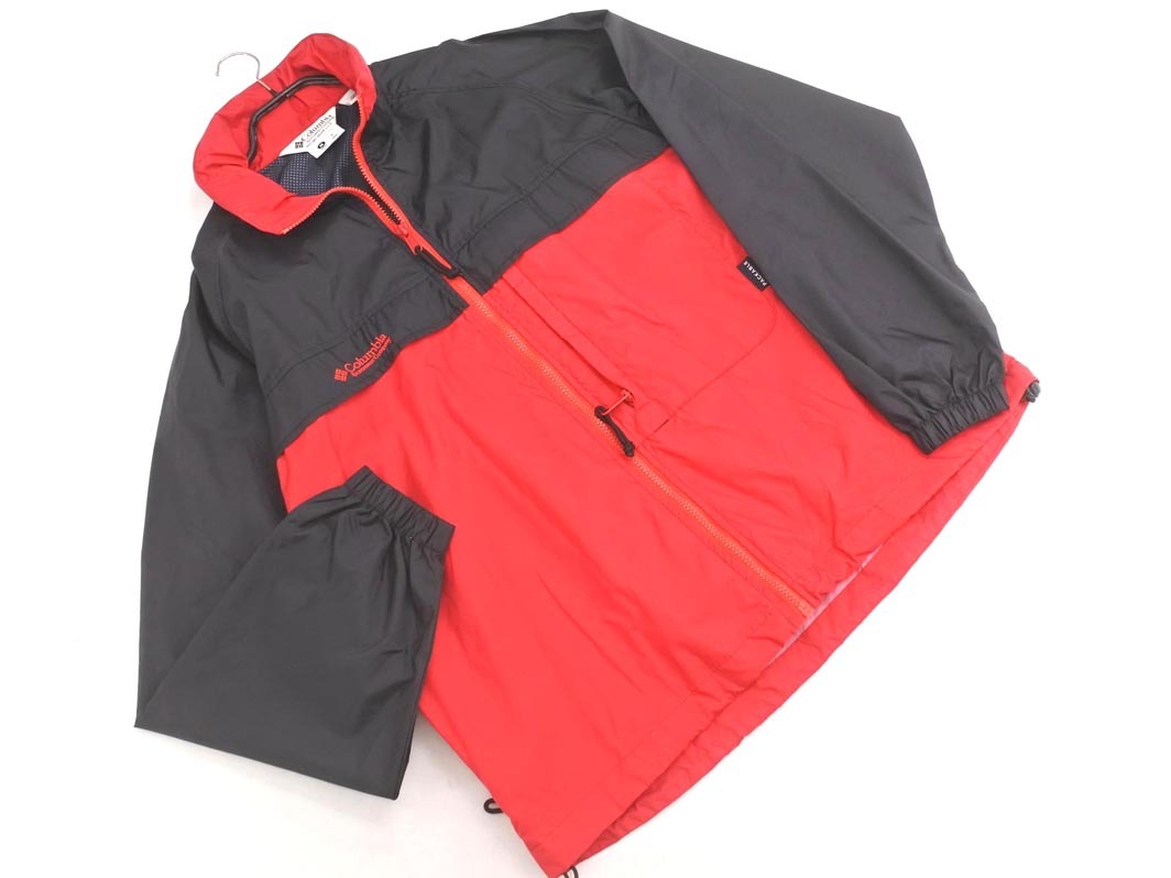Columbia コロンビア KM3620 PACKABLE ナイロン ジャケット sizeM/赤x黒 ◇■ ☆ fib7 メンズ拍卖