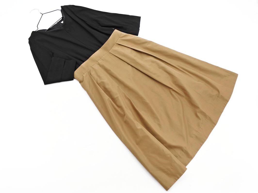 NOLLEY’S ノーリーズ ドッキング ワンピース size38/黒x茶 ◇■ ☆ fib8 レディース拍卖