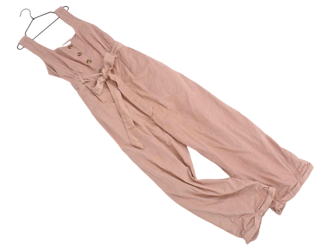 AMERICAN EAGLE アメリカンイーグル コーデュロイ リボンベルト付き サロペット オーバーオール sizeM/ピンク ◇■ ☆ fib8 レディース拍卖