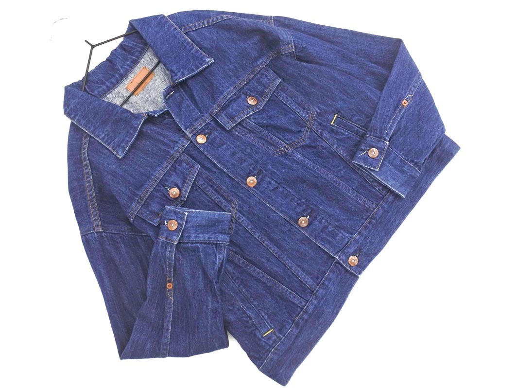 earth music&ecology アースミュージック&エコロジー Gジャン デニム ジャケット sizeF/紺 ◇■ ☆ fib8 レディース拍卖