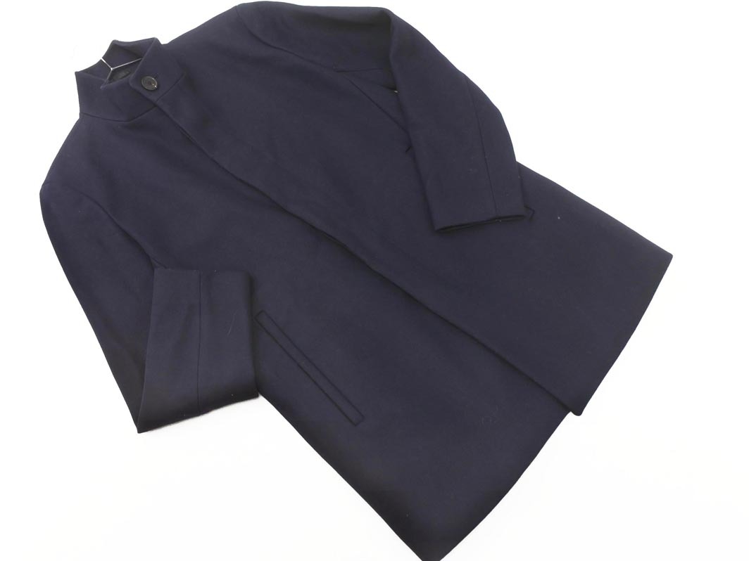 theory セオリー ウール混 スタンドカラー コート sizeXS/濃紺 ◇■◎ ☆ fic2 メンズ拍卖