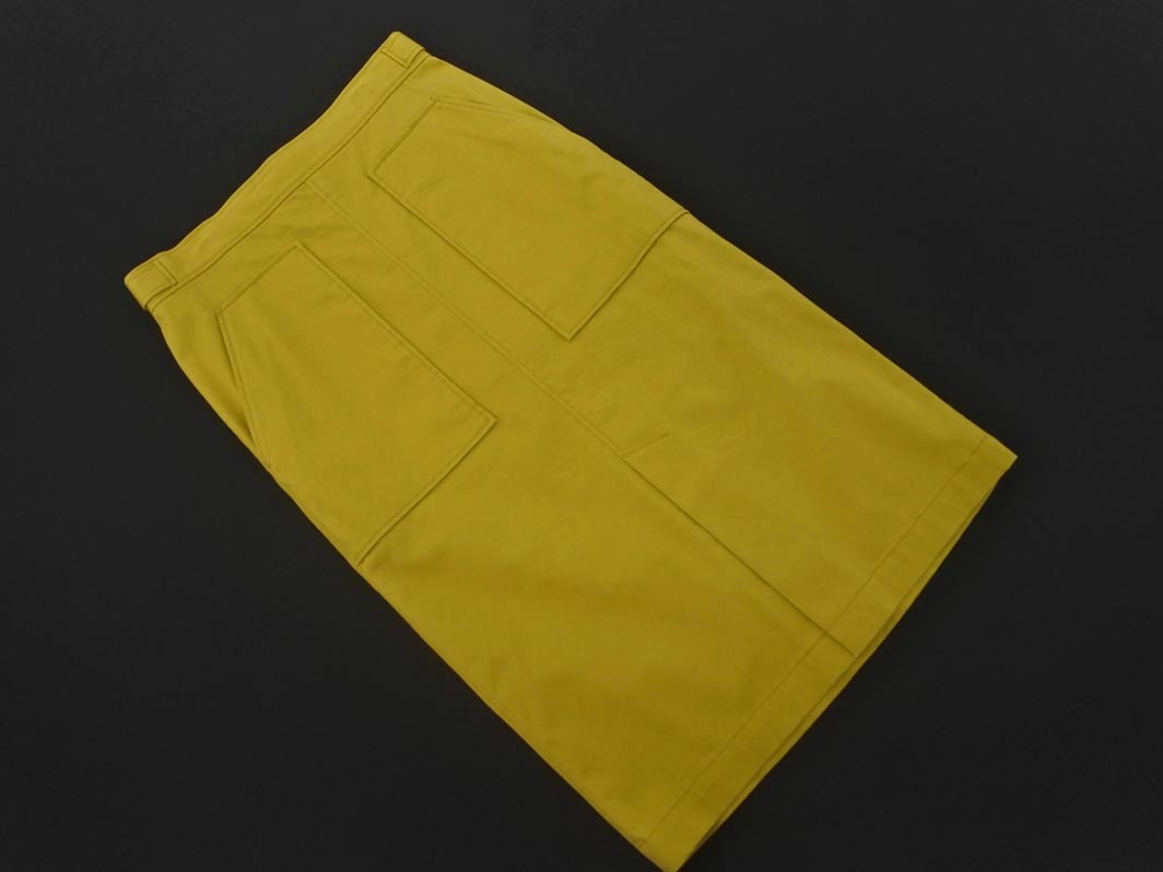 49AV JUNKO SHIMADA 49アベニュージュンコシマダ ベイカー スリット スカート size40/黄 ■■ ☆ fic4 レディース拍卖