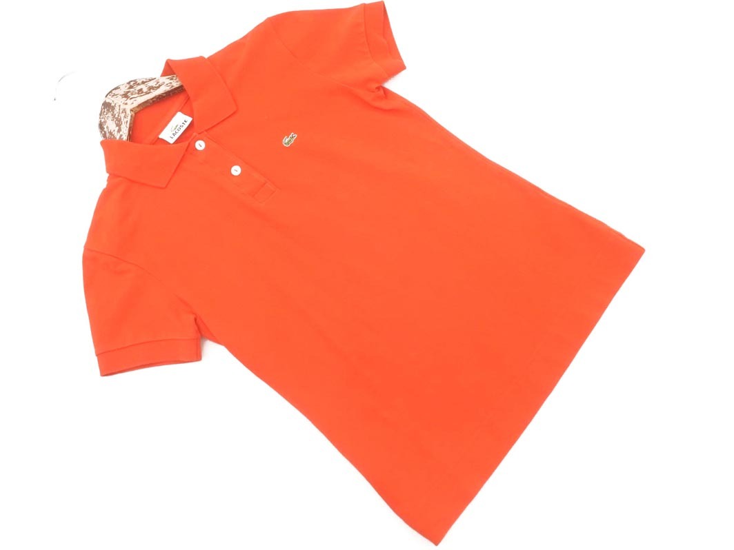 ネコポスOK LACOSTE ラコステ カノコ ポロシャツ size38/赤 ■◆ ☆ ffc6 レディース拍卖
