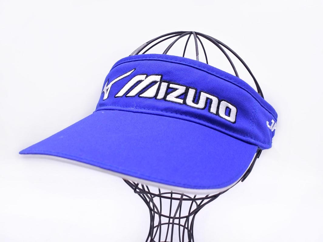 新品 MIZUNO ミズノ JPX850 ゴルフ サンバイザー キャップ 青 ■■ ☆ fic6 メンズ拍卖