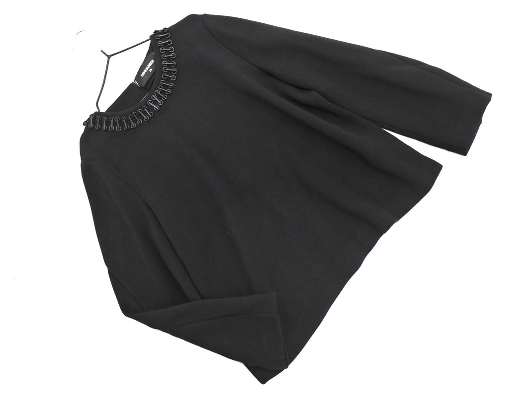 Dsquared2 ディースクエアード プルオーバー カットソー sizeXS/黒 ◇■ ☆ fic5 レディース拍卖