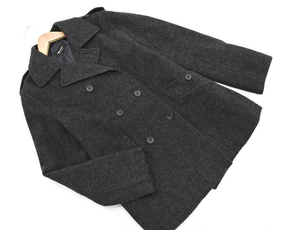 COMME CA BOYS コムサボーイズ ウール混 ピー コート sizeL/グレー ◇■ ☆ fic6 レディース拍卖