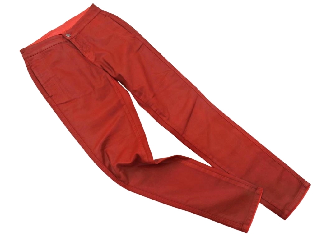 ネコポスOK DIESEL ディーゼル プリント加工 ストレッチ テーパード パンツ size25/赤 ■■ ☆ fic6 レディース拍卖