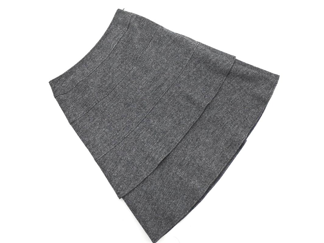 MICHEL KLEIN ミッシェルクラン ウール100% ティアード スカート size36/グレー ◇■ ☆ fic5 レディース拍卖