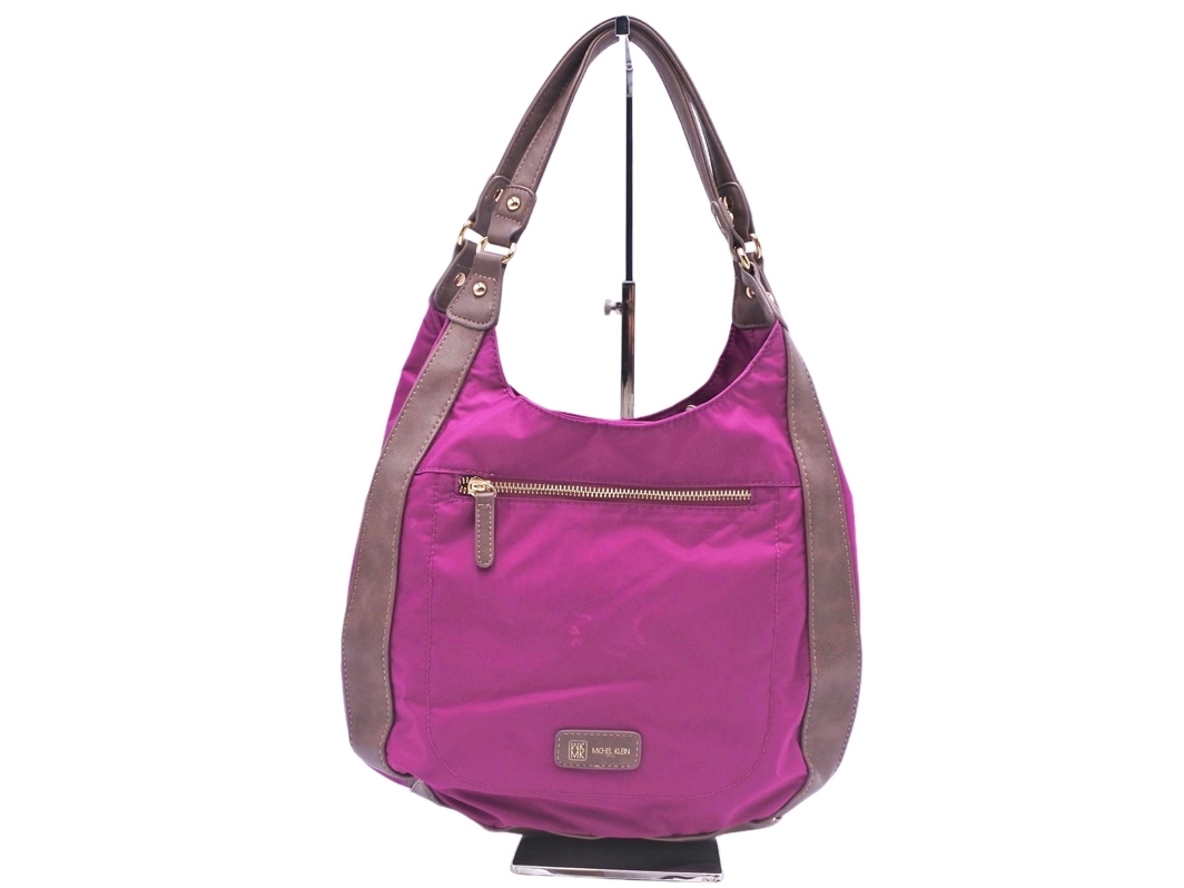 MK ミッシェルクラン トート バッグ 紫 ■■ ☆ fic9 レディース拍卖