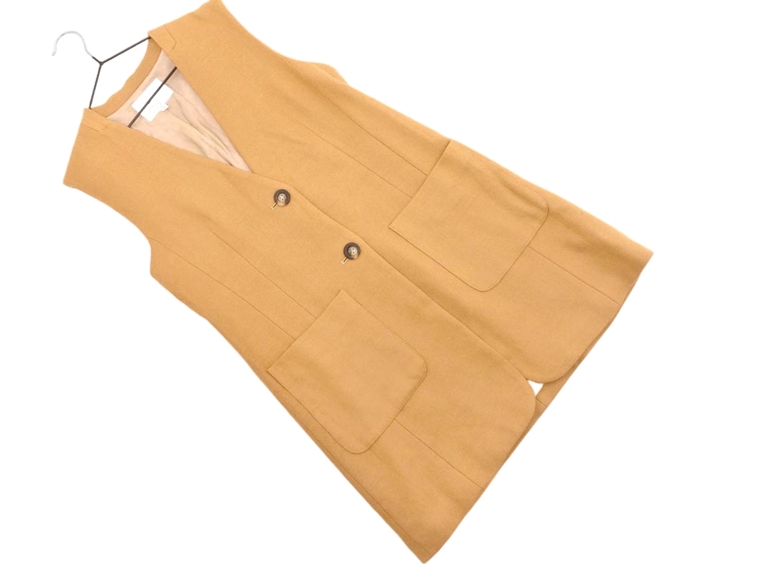 HARRISS ハリス ウール混 ジレ ベスト size36/ベージュ ◇■ ☆ fid0 レディース拍卖