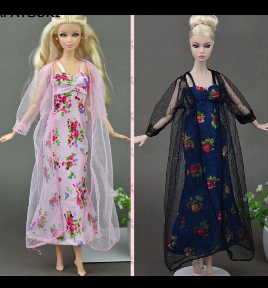 黒とピンクのネグリジェセット・パジャマバービーちゃん・リカちゃん・お人形さん用 着せ替え人形拍卖