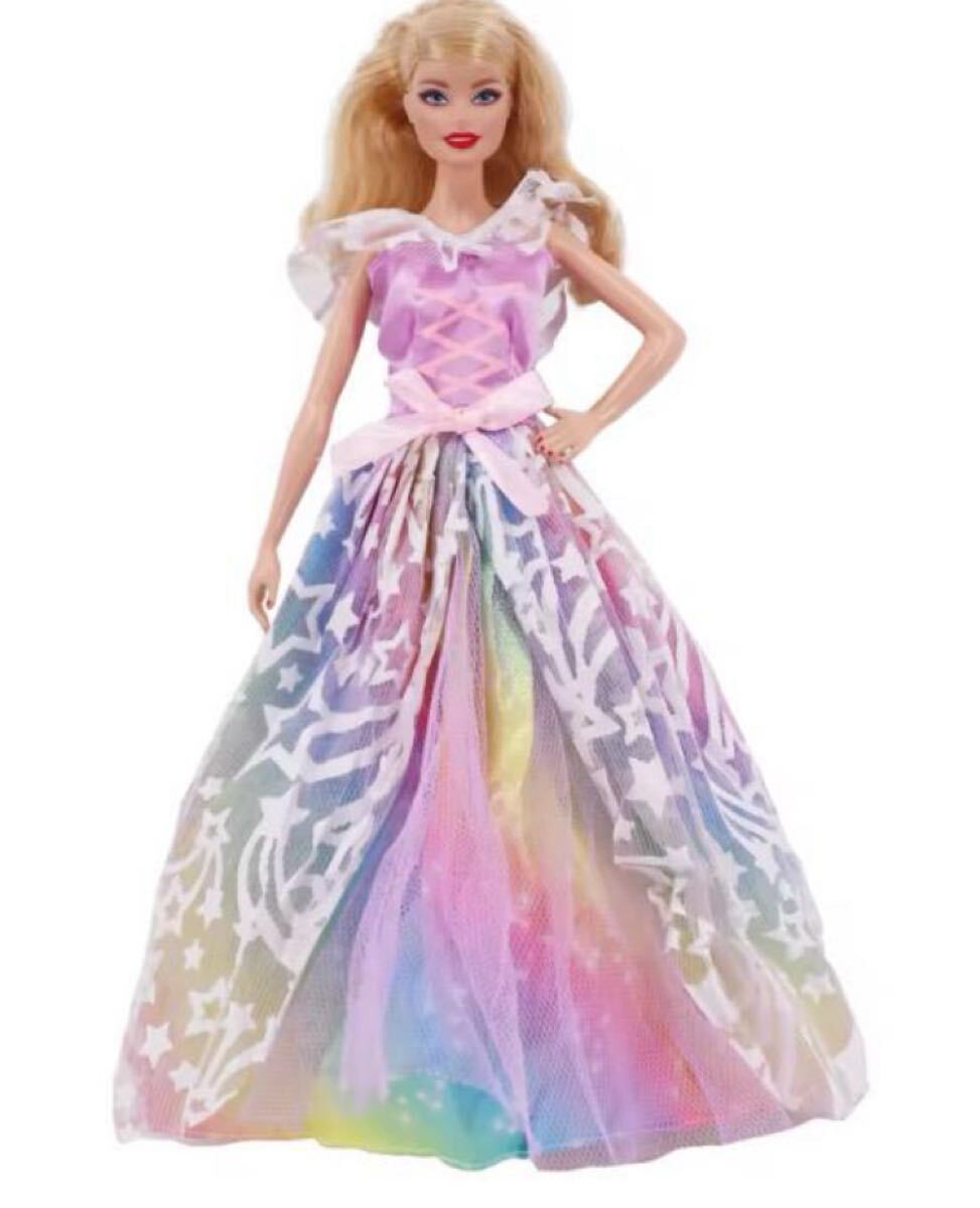 ラメ付きの豪華なドレスリカちゃん・バービーちゃん・ジェニーちゃん・お人形さん用 着せ替え人形 ドレス拍卖