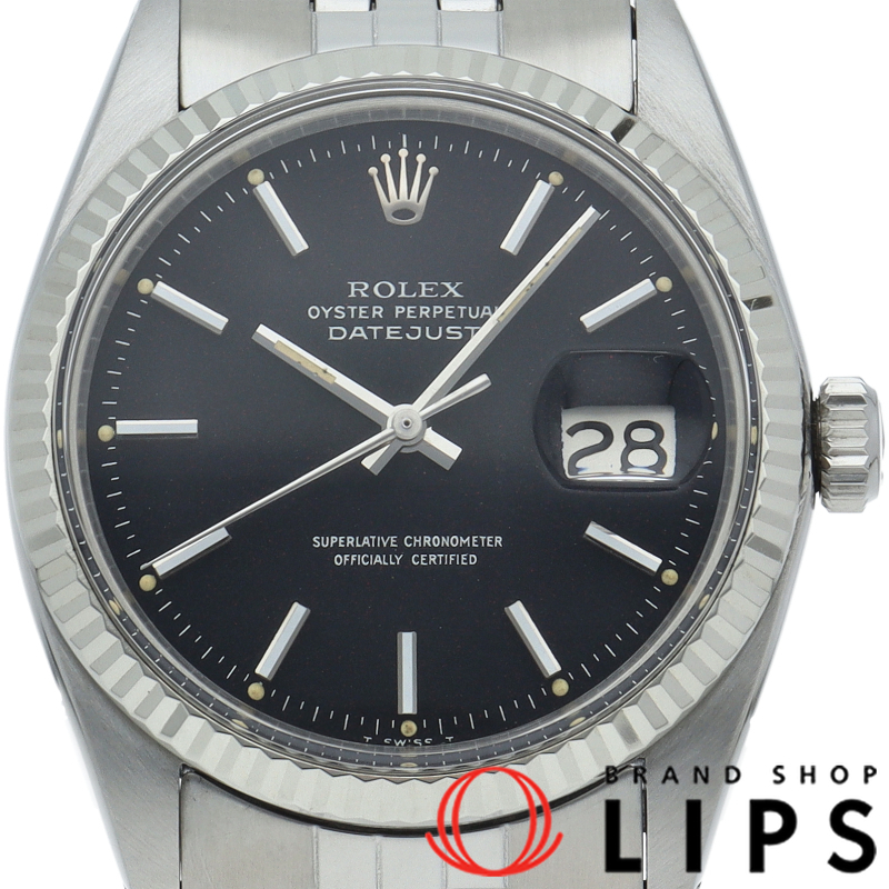 ロレックス デイトジャスト メンズ時計 トリチウム レッドアイダイヤル アンティーク 1601(3) K18WG/SS メンズ時拍卖