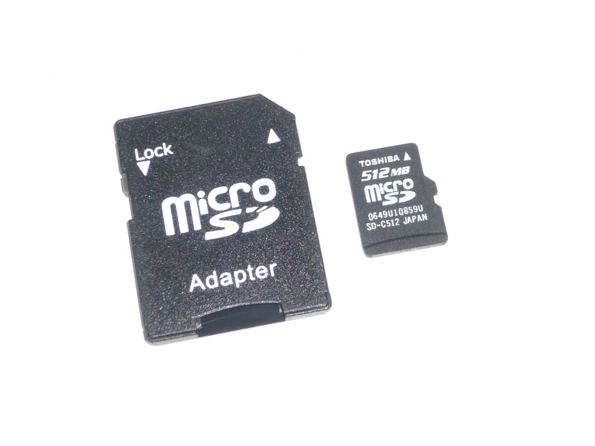 希少品!送料無料!動作保証!TOSHIBA microSD 512MB SDアダプター付拍卖