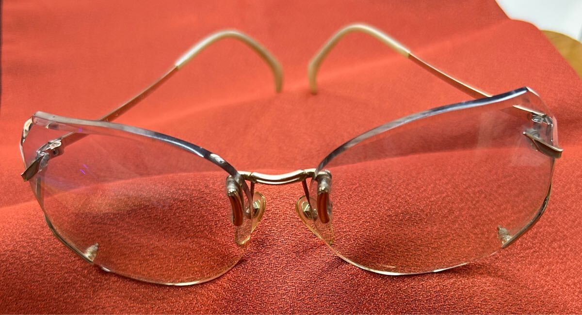 HOYA ツーポイント日本製サングラス 外側に広いおしゃれな昭和デザイン紫外線を上、横からも防ぐ 淡い藍色と黄色のグラデ ヴィンテージ拍卖