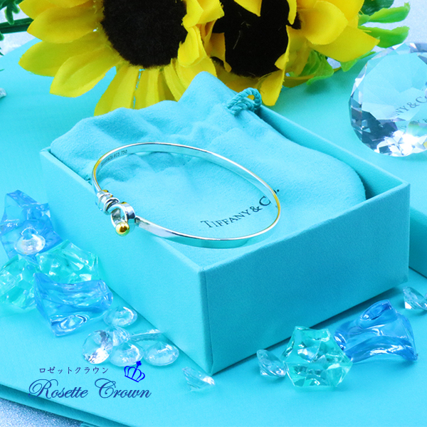 ◆新品◆値下げ交渉 は 質問で◆未使用◆ティファニー◆フック&アイ コンビバングル◆拍卖