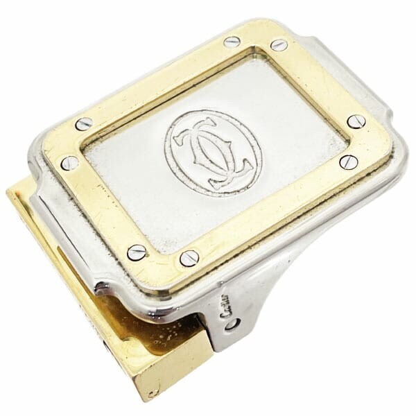 15186 カルティエ ベルトバックル サントス バックル メタル シルバー金具 ゴールド金具 Cartier拍卖
