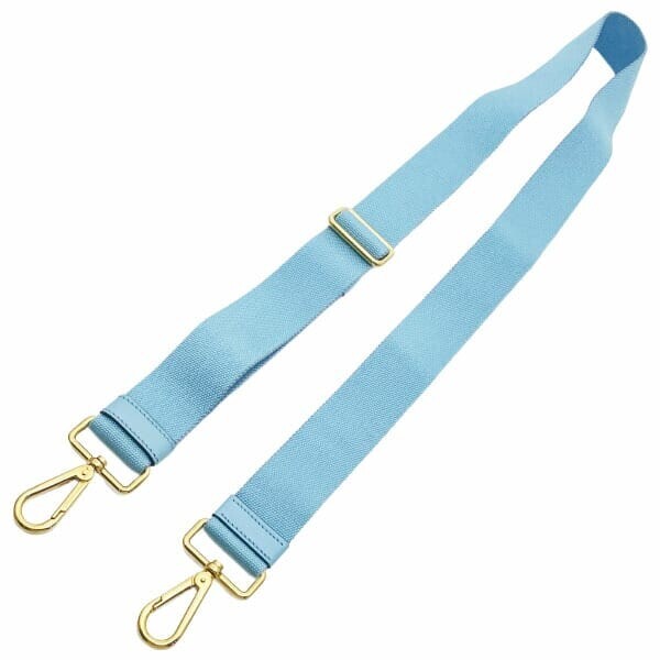 15701 プラダ ストラップ ショルダーストラップ キャンバス ライトブルー系 水色 PRADA バッグストラップ 斜め掛け拍卖