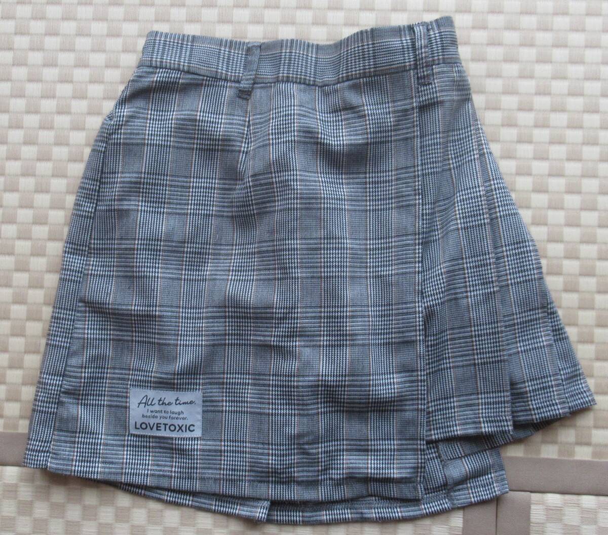 美品 ラブトキシック Lovetoxic M 150サイズ スカート チェック インナーパンツ付 子供服 キッズ 女の子 オシャレ 学校 ゴム拍卖