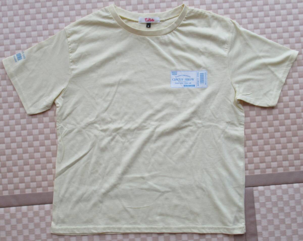 新品 未使用 ピンクラテ M 150サイズ レモンイエロー 黄色 半袖 Tシャツ プリント 子供服 キッズ ジュニア 女の子 夏物拍卖