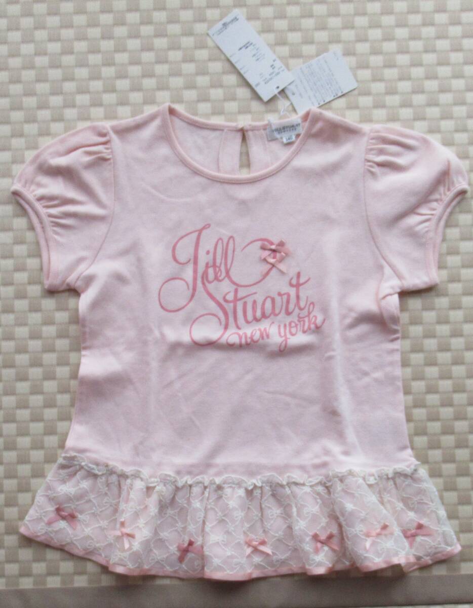 新品 未使用 タグ付き ジルスチュアートニューヨーク 140サイズ jillny 半袖 Tシャツ カットソー ピンク レース 子供服 キッズ拍卖