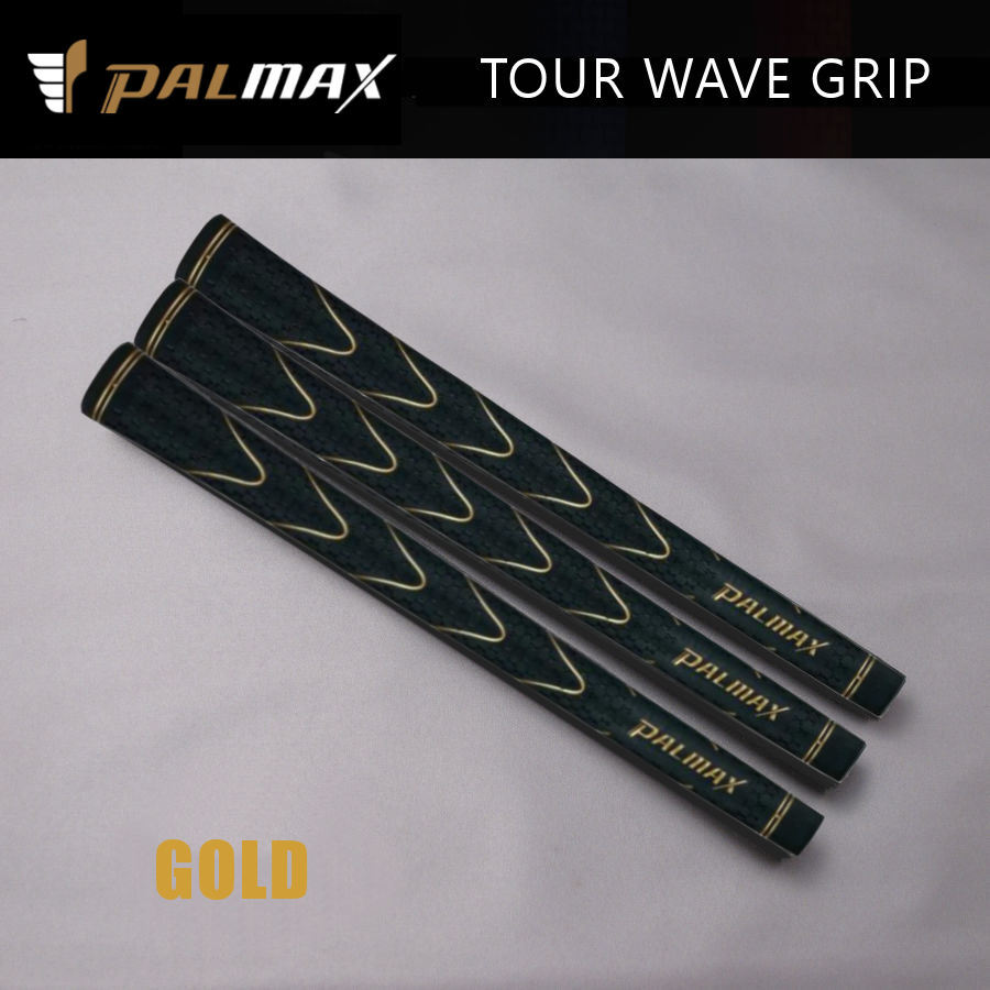 ★☆PALMAX パルマックス “ TOUR WAVE GRIP ” ラバー バックライン無 ゴールド 3本~ 新品☆★拍卖