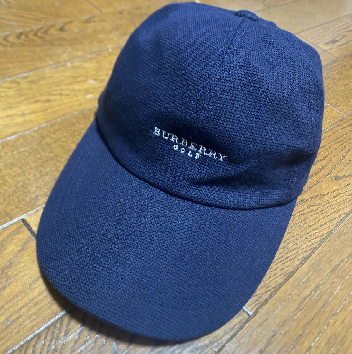 BURBERRY GOLF CAP バーバリーゴルフ キャップ 帽子 ネイビー チェック拍卖
