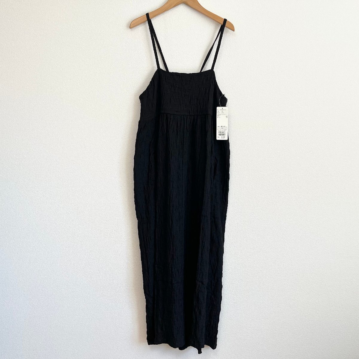 未使用品 SM2 サマンサモスモス カットジャガード キャミワンピース F 黒 レディース タグ付き 美品拍卖