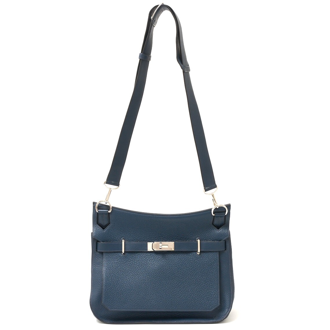 HERMES エルメス ジプシエール 34 □L刻印(2008年頃製造) ショルダーバッグ トリヨンクレマンス ブルー系×シルバー金具 レディース拍卖