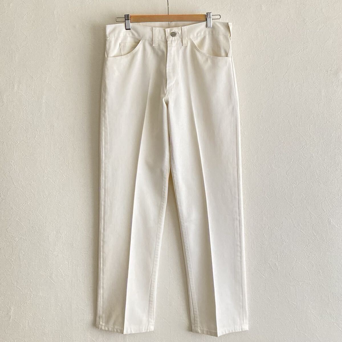 60s【J.C.PENNEY】RANCHCRAFT セルビッチ コットンポリツイル スリムテーパード パンツ size W32 L28/JCペニー ランチクラフト 耳付き拍卖