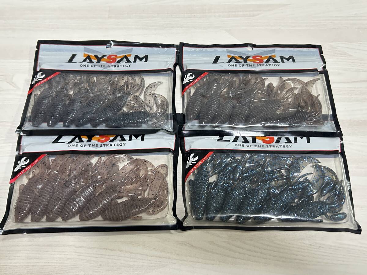 D ■■ 新品 レイサム ジャミンクロー 4インチ 4色パック JAM IN CRAW LAYSAM ■■ H1.09拍卖