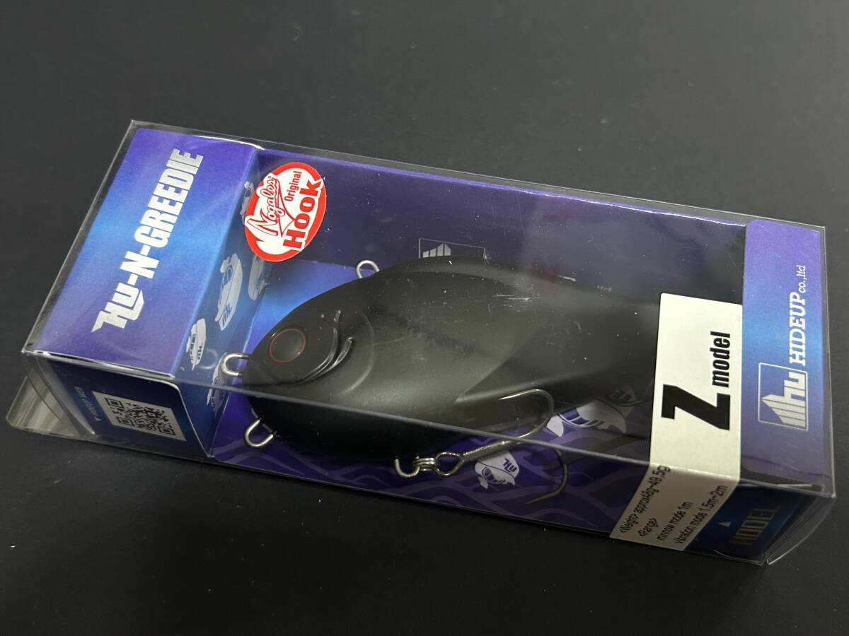 ⑦ ■■ 新品 ハイドアップ HU-N-GREEDIE エヌグリーディー Zモデル 100㎜ 48g【マットオールブラック】HIDEUP ■■ KD.10拍卖