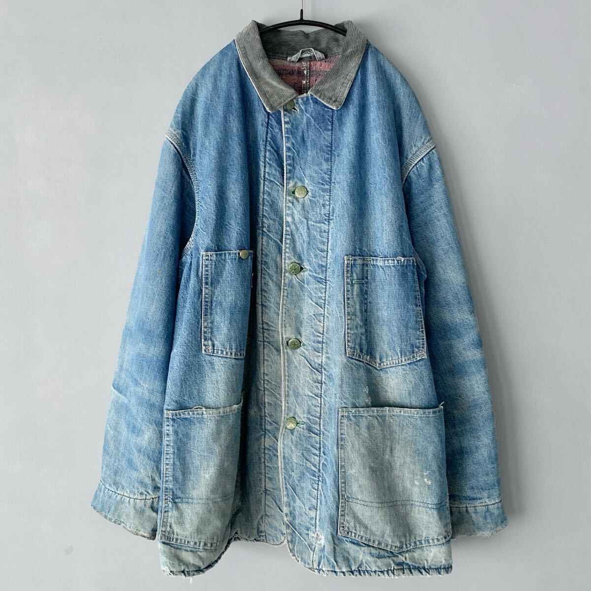Oshkosh B’gosh 60’s ブランケット付き デニムカバーオール L ヴィンテージ オシュコシュビゴッシュ 拍卖