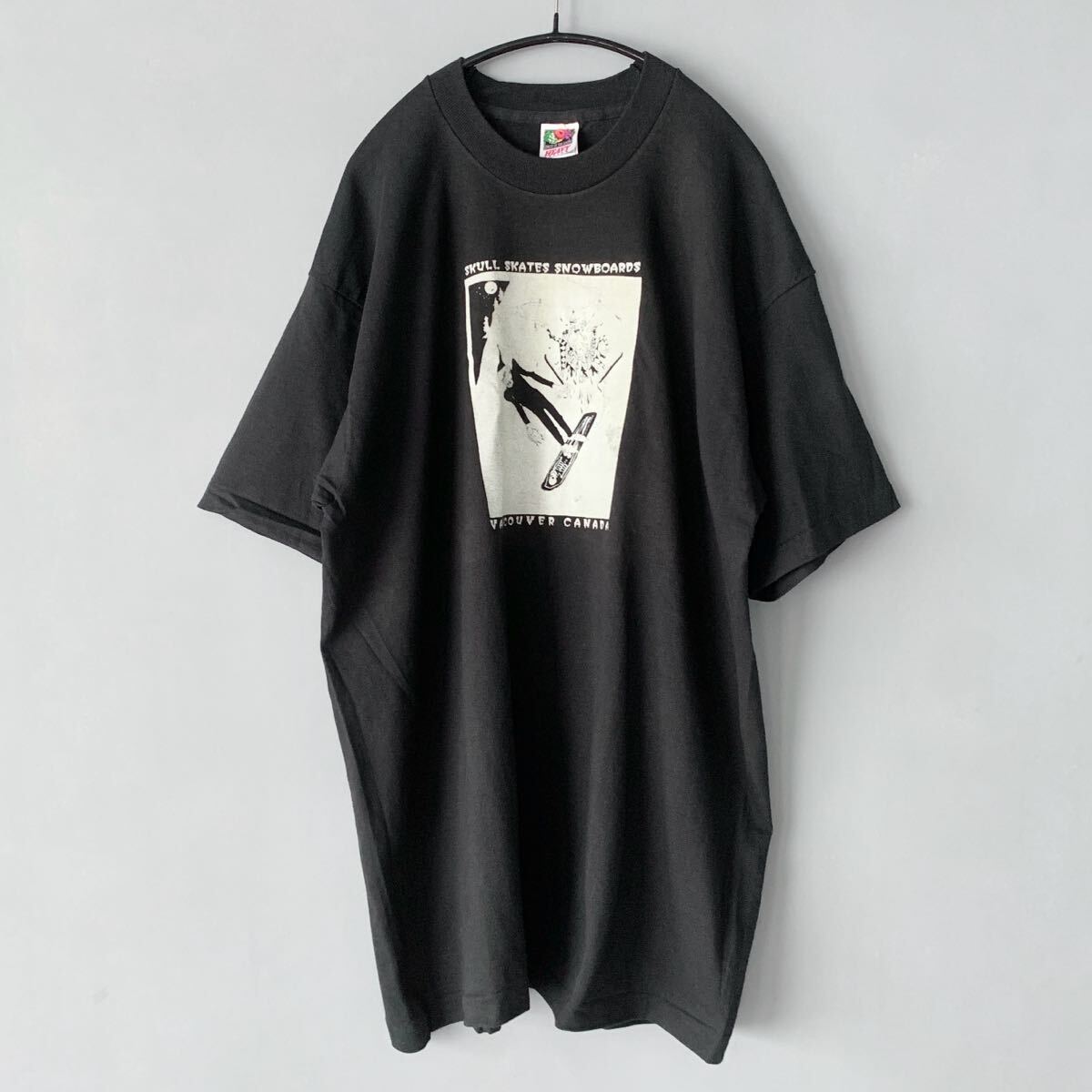SKULL SKATES 90’s ヴィンテージ Tシャツ スカルスケーツ カナダ製 黒ブラック 極美品 Vintage tee拍卖