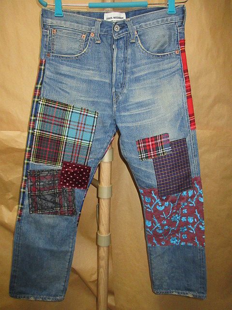 ジュンヤワタナベ JUNYA WATANABE COMME des GARCONS AD2019 再構築 パッチワーク デニム XS XD-P021拍卖