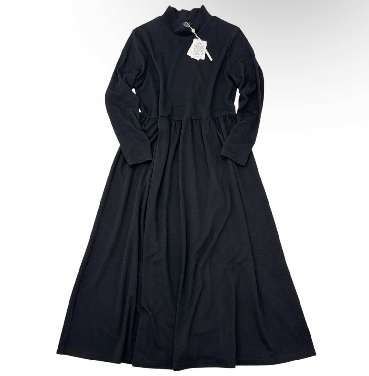【タグ付・新品】THE CLASSE ウール混ストレッチ・ウエストギャザーワンピース 定価24,200円 sizeM ブラック 31167 DoCLASSE ドゥクラッセ拍卖