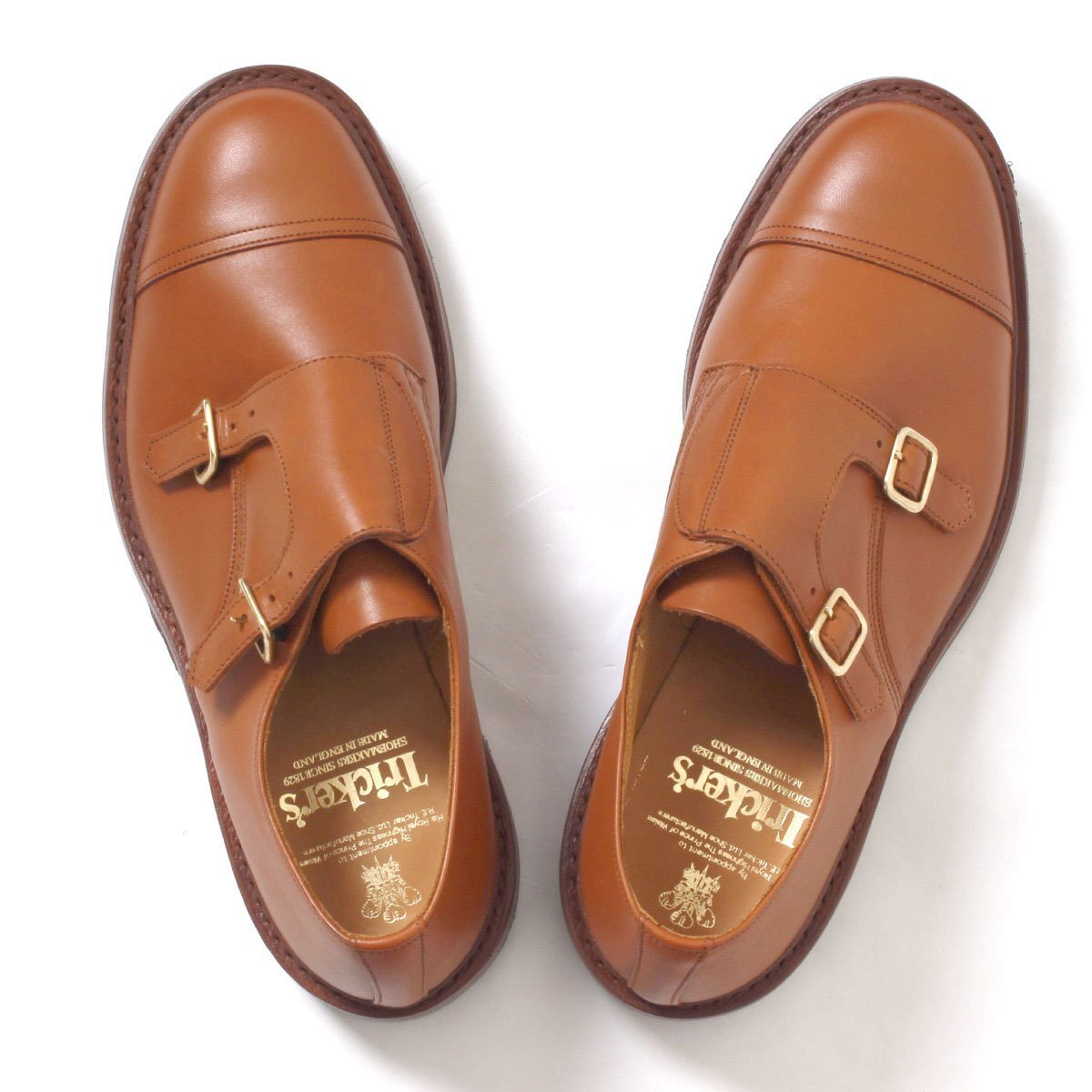 Tricker's Double Monk ダブルモンクストラップ シューズ M7634 10 1/2(29.0cm) BROWN トリッカーズ拍卖