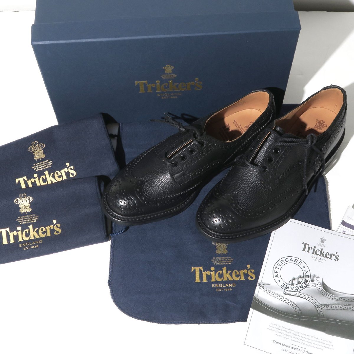 新品 Tricker's BOURTON DAINITE SOLE 5633/111 size8 FITTING5 トリッカーズ バートン ウイングチップ ダイナイトソール拍卖