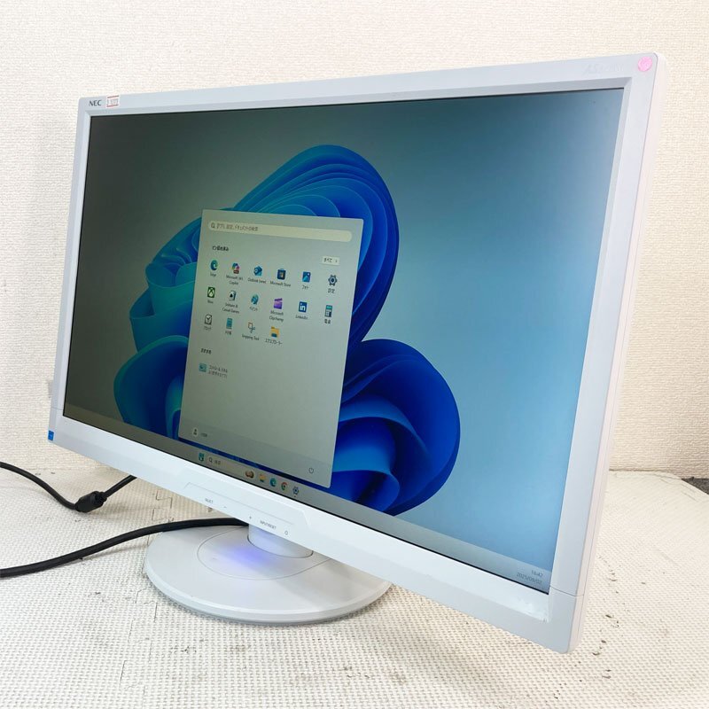 中古 ワイド液晶モニター ★ NEC LCD-AS242W 24型ワイド液晶 1920×1080 フルHD 入力2系統 VGA/DVI 電源ケーブル付 #3-1377拍卖