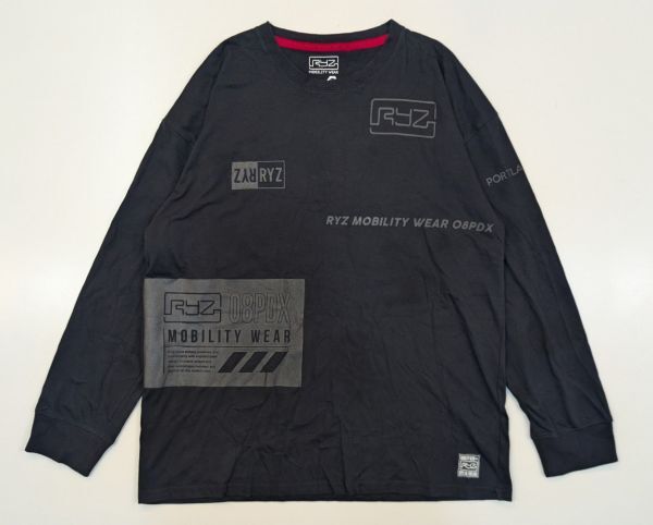 H7987 RYZ ライズ ロンT 長袖Tシャツ REFLECTOR ICONS 869R1CD6261 ブラック XXL拍卖