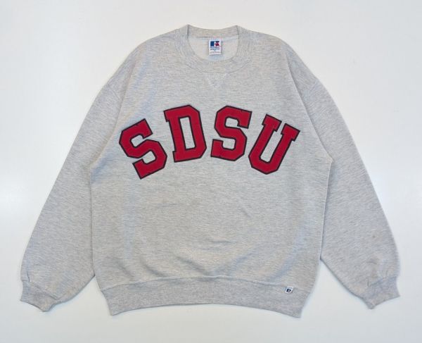 H7993 RUSSELL ATHLETIC ラッセルアスレチック スウェットトレーナー クルーネック プルオーバー USA製 90s グレー XL拍卖