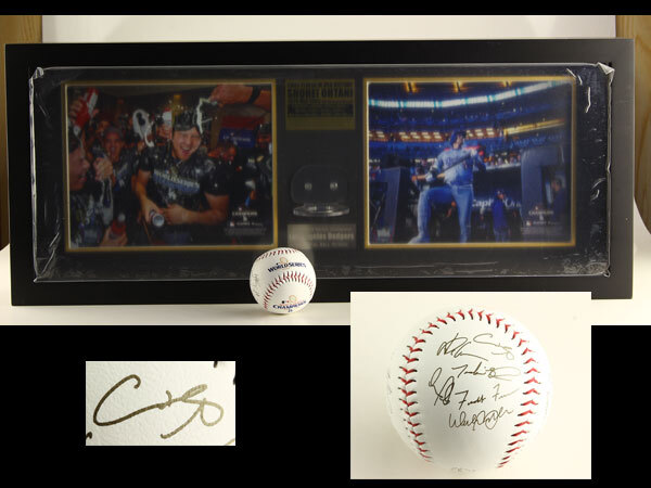 大谷翔平 ドジャース サイン入 ボール 額装 I2916拍卖