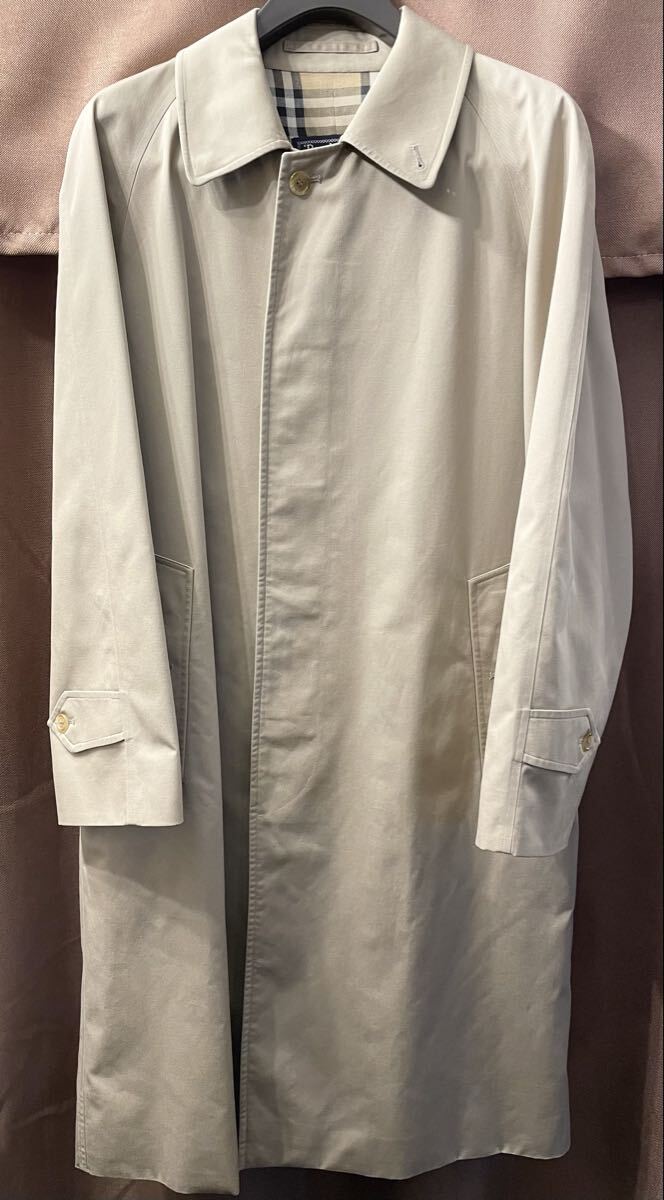 MADE IN ENGLAND製 OLD BURBERRY ステンカラーコート ベージュ バーバリー ロングコート BURBERRYS 英国製 イングランド製拍卖