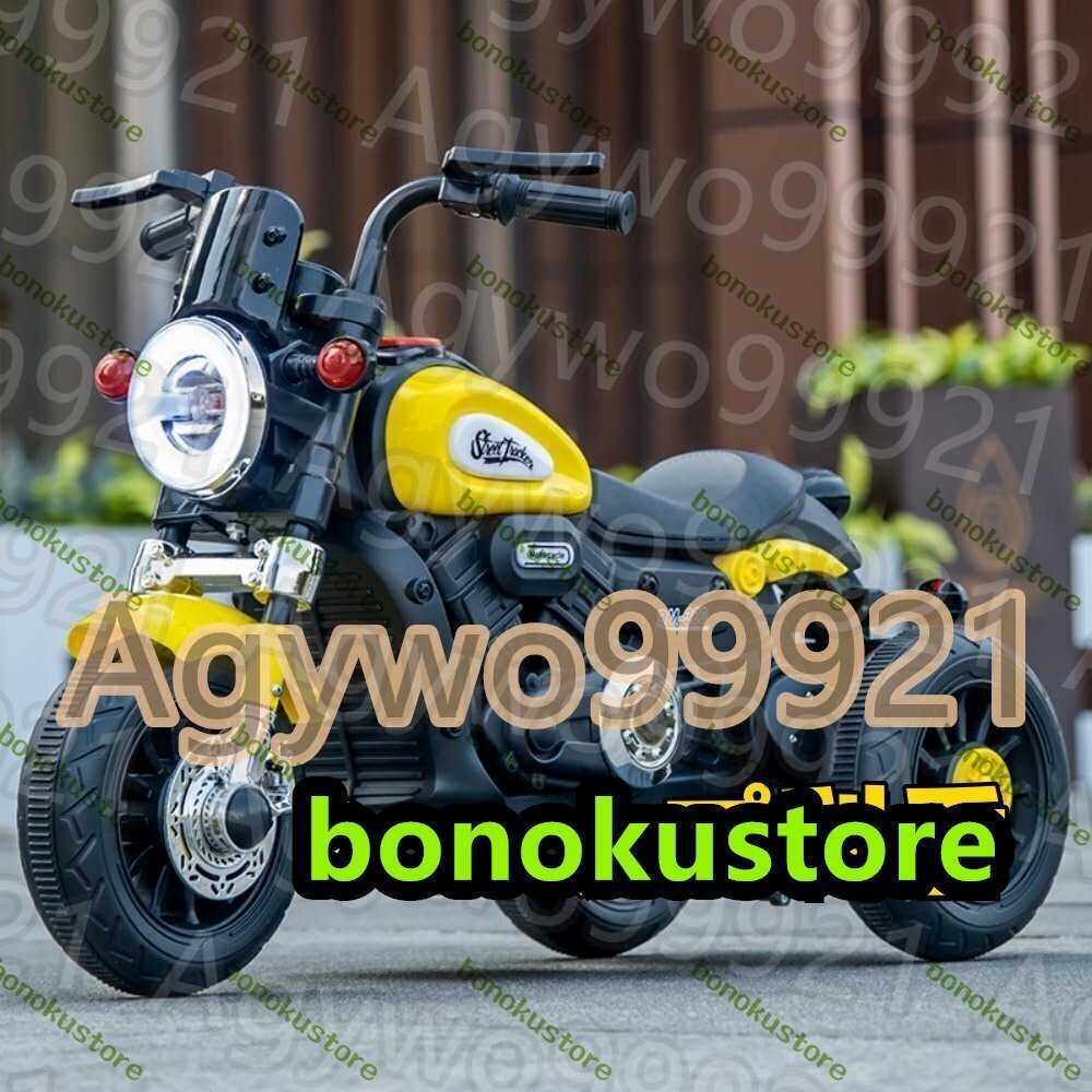 電動乗用バイク 子供の電動バイク三輪車 乗り物おもちゃ、スポーツバイク、充電式三輪車、大容量バッテリー搭載子供用スクーター 6V4AH拍卖