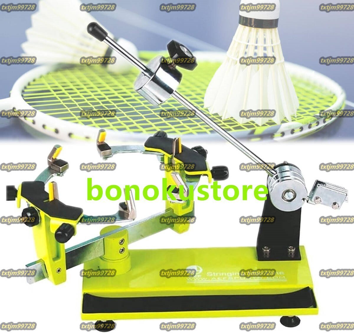 DIY バドミントン ラケット ストリング マシン、ヘビーデューティ デスクトップ ラケット ストリング ラケット用 6 点固定 90 ポンド拍卖